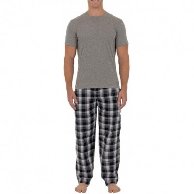 Sleep Sets Men's Woven 2 Piece Sleep Set - Ebony - CG18C7O9LAX