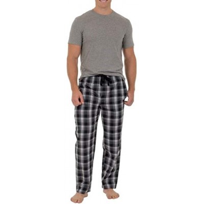 Sleep Sets Men's Woven 2 Piece Sleep Set - Ebony - CG18C7O9LAX