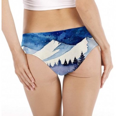 Baby Dolls & Chemises Women Cute Christmas Underwears Briefs Gifts with Novelty Design - Blue - CI192RKXDOY