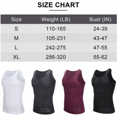 Undershirts Mens Slimming Body Shaper Vest Shirt Abs Abdomen Slim - Grey - CY18SY6L857