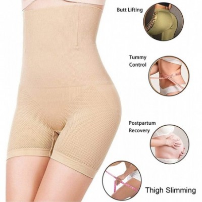 Shapewear Women Waist Trainer Shapewear High Waist Tummy Control Butt Lifter Panty Thigh Slimmer - Beige - CP19D87R69C