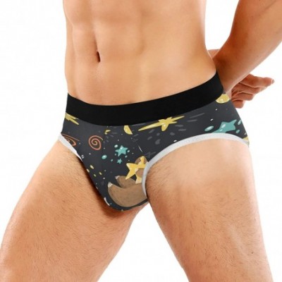 Briefs Men's Briefs Underwear Sloth Galaxy Fashion Stretch Hip Short Underpants Men Boys - CY197KLXQES