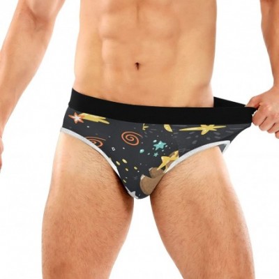 Briefs Men's Briefs Underwear Sloth Galaxy Fashion Stretch Hip Short Underpants Men Boys - CY197KLXQES