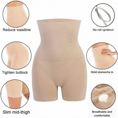 Shapewear Women Waist Trainer Shapewear High Waist Tummy Control Butt Lifter Panty Thigh Slimmer - Beige - CP19D87R69C