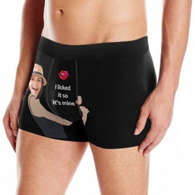 Boxer Briefs Personalized Face Man Boxer Briefs with Wife's Face Lip with Tongue It's Mine - Color1 - C8190L2M4X3