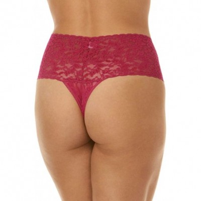 Panties Plus Size Retro Thong- One Size (14-24) - Venetian Pink - CI18ZR5W5H6