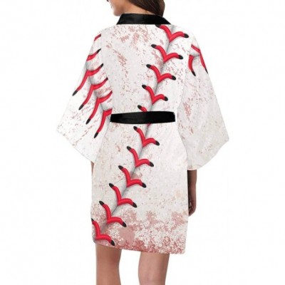 Robes Custom Monochromic Baseball Women Kimono Robes Beach Cover Up for Parties Wedding (XS-2XL) - Multi 4 - CO194WX4QRW