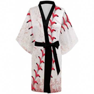 Robes Custom Monochromic Baseball Women Kimono Robes Beach Cover Up for Parties Wedding (XS-2XL) - Multi 4 - CO194WX4QRW