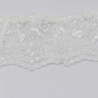 Garters & Garter Belts Sexy High Elasticity Floral Lace Transparent Underwear Garter Belt for Women - White - CE196WMOLQD