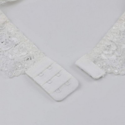 Garters & Garter Belts Sexy High Elasticity Floral Lace Transparent Underwear Garter Belt for Women - White - CE196WMOLQD