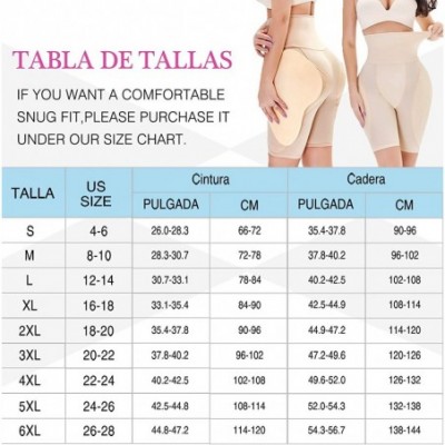 Shapewear Women's High Waist Tummy Control Panties Padded Hip Enhancer Thigh Slimmer Underwear - Beige - C919D3NOKNI