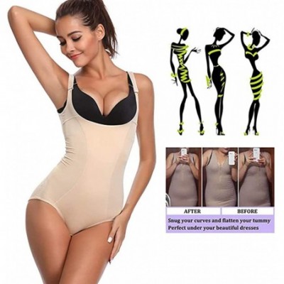 Shapewear Open Bust Bodysuit Shapewear for Women Firm Control Waist Trainer Body Shaper Corset - Nude-open Bottom - CA18INX3Q6N