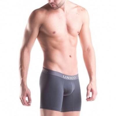 Boxers Underwear for Men Cotton Medium Boxer Briefs Ropa Interior de Hombre - 12000901 Asphalt - C4184S727SR