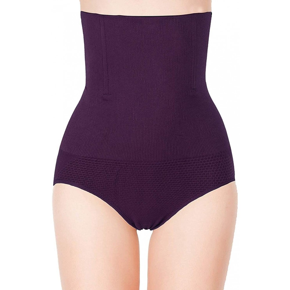 Shapewear Women's Hi-Waist Shapewear Butt Lifter Body Shaper Tummy Control Panties Seamless Thigh Slimmers Cincher - Purple1 ...