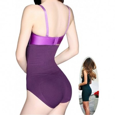 Shapewear Women's Hi-Waist Shapewear Butt Lifter Body Shaper Tummy Control Panties Seamless Thigh Slimmers Cincher - Purple1 ...