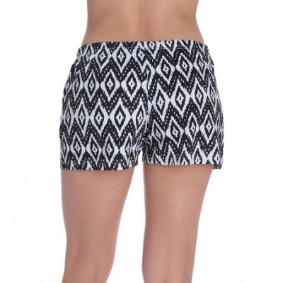 Sets Womans Pajamas Shorts - PJs - Sleepwear (Pack of 2) - Chevron - Black (Pack of 2) - C0189YNKM0M