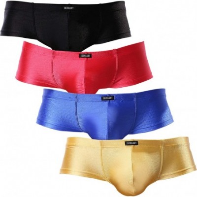 G-Strings & Thongs Men's Cheeky Thong Underwear Sexy Mini Cheek Boxer Briefs - 4 Pack - CF18L0H3G3N