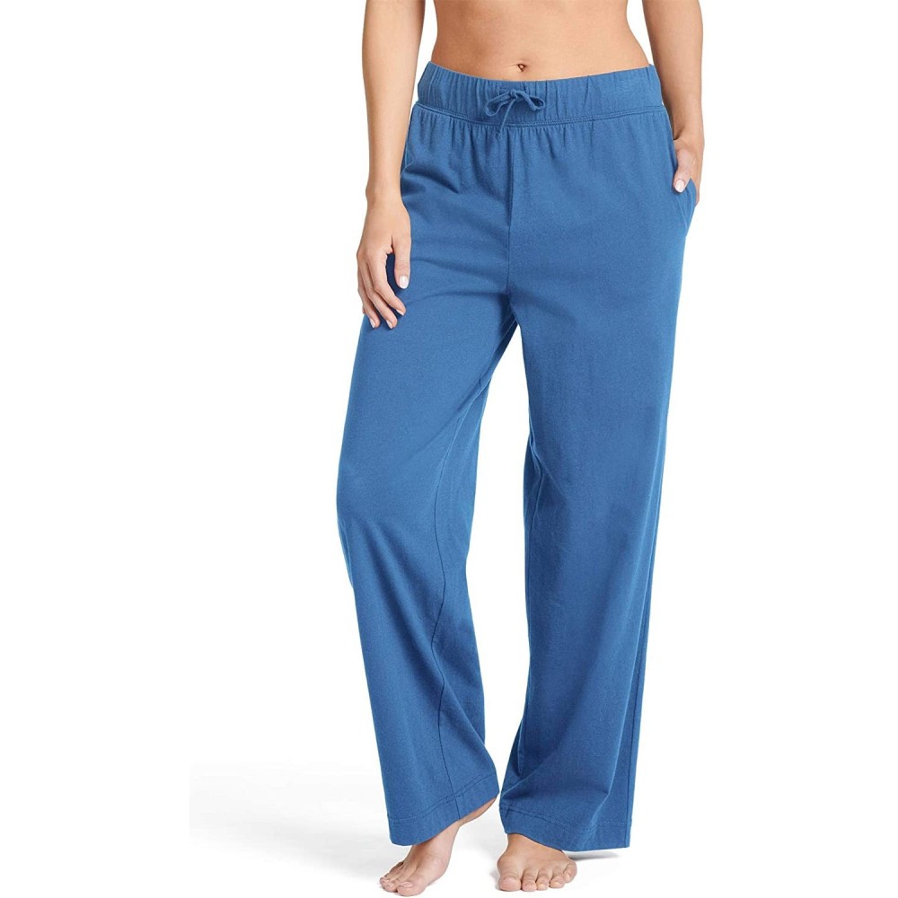 Bottoms Women's Sleepwear Everyday Essentials Cotton Pant - Blue Wash - C7197CNL6N0