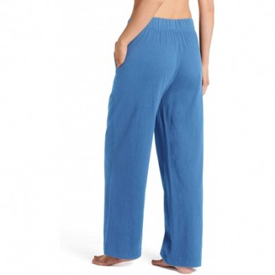 Bottoms Women's Sleepwear Everyday Essentials Cotton Pant - Blue Wash - C7197CNL6N0