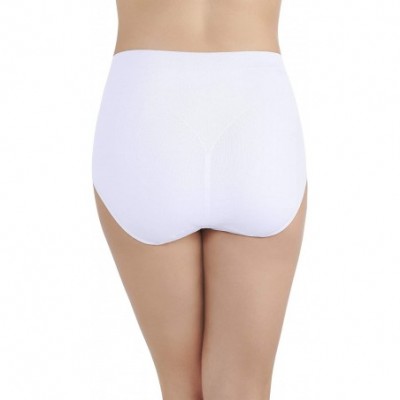 Panties Women's Smoothing Comfort Brief Panties with Rear Lift - Seamless - White - CA12H9RRUS3