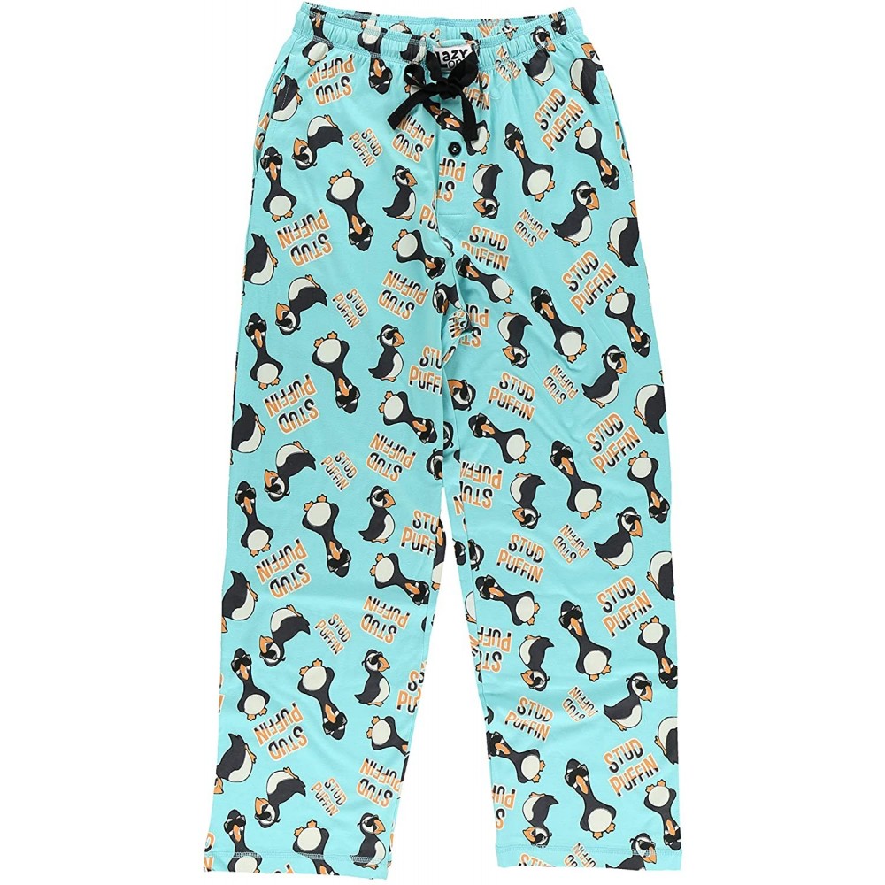 Sleep Bottoms Pajama Pants for Men- Men's Separate Bottoms- Lounge Pants- Funny- Humorous - Stud Puffin Pj Pant M - CL18ZY0DOG4