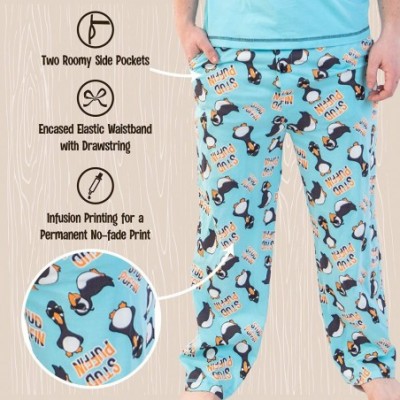 Sleep Bottoms Pajama Pants for Men- Men's Separate Bottoms- Lounge Pants- Funny- Humorous - Stud Puffin Pj Pant M - CL18ZY0DOG4