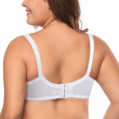 Bras Women's Everyday Lace Minimizer Bra Plus Size Bras Full Coverage with Underwire - White1 - CC18QMX88GC