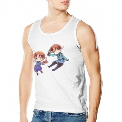 Undershirts Hetalia Men's Tank Top Cotton Sleeveless T-Shirts Casual Workout Muscle Athletic Vest Undershirts Black - White -...