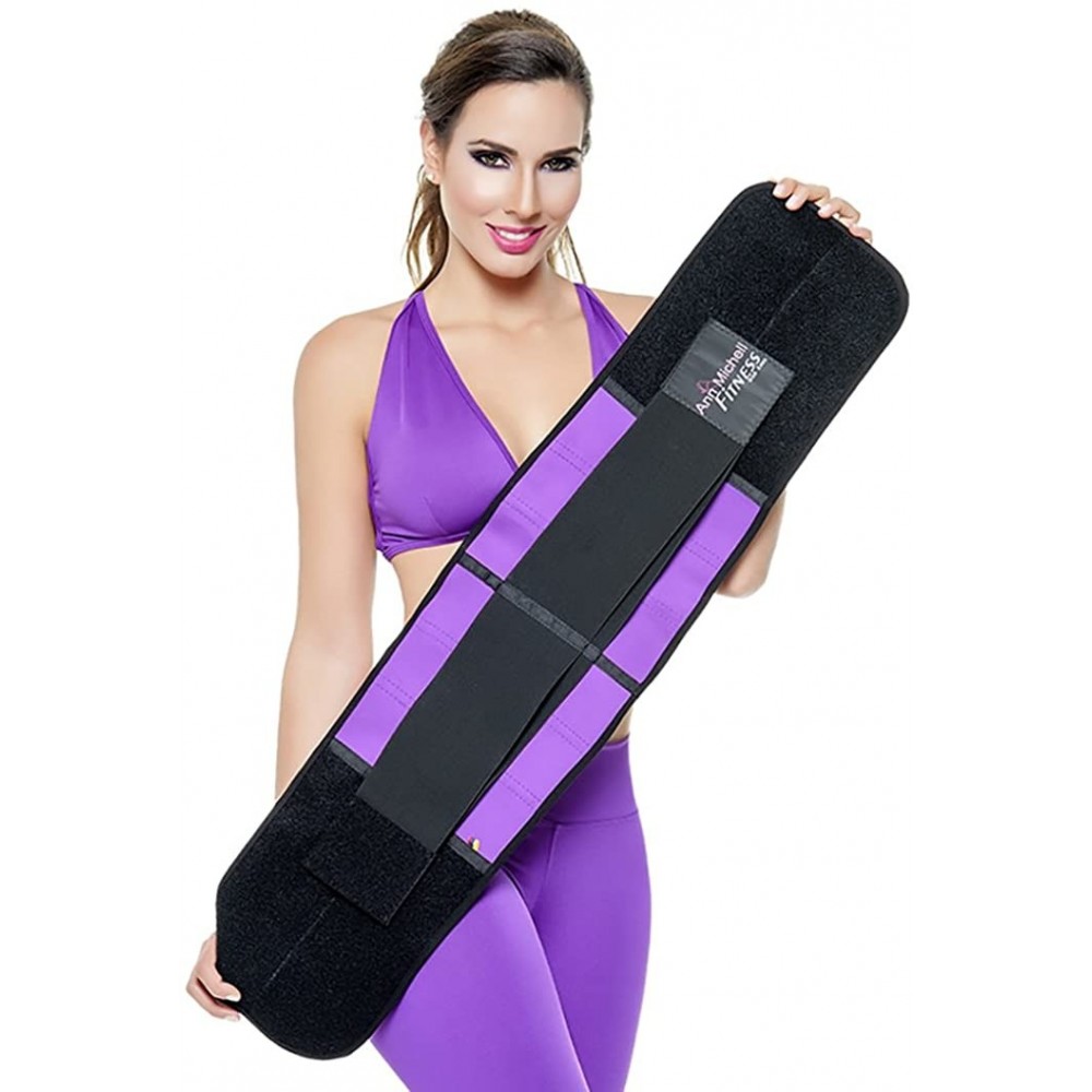 Shapewear 4025 Fitness Waist Girdle with Latex - Purple - CU12081QJQV