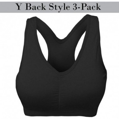 Bras Women's Plus Size Ultimate Comfy Medium Support Sport Bra 3 Pack or 1 Pack - Style-yb01 - CZ18WHRM3Q8