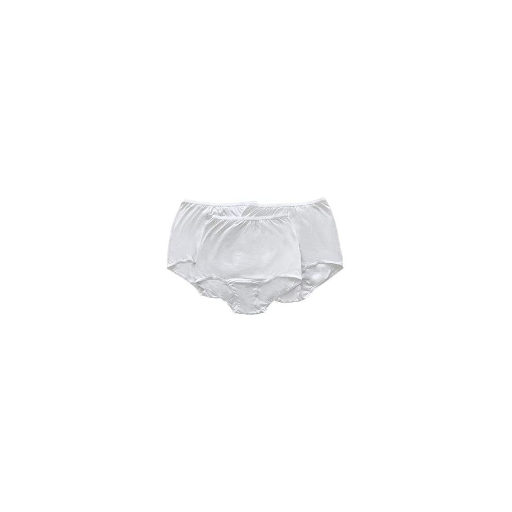 Panties 100% Cotton Full Cut Briefs Pack of 3 - White - CK18UMQ9ZR4