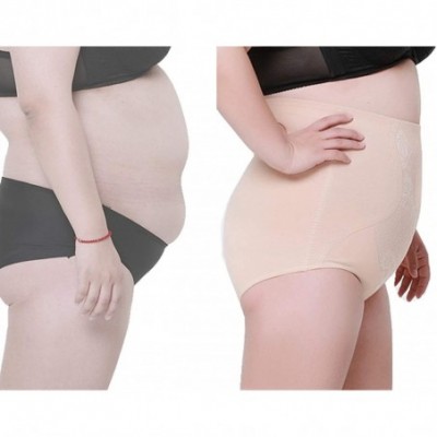 Shapewear Women's High Waist Tummy Control Silm Panty Plus Size - Nude - CG12NYANTY4