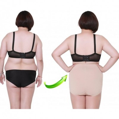 Shapewear Women's High Waist Tummy Control Silm Panty Plus Size - Nude - CG12NYANTY4