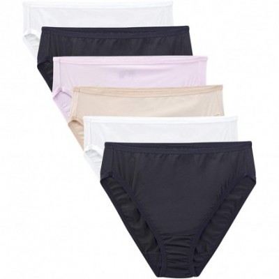 Panties Women's Underwear Microfiber Panties (Regular & Plus Size) - Hi Cut - 6 Pack - Assorted - CO11PCCL9GR