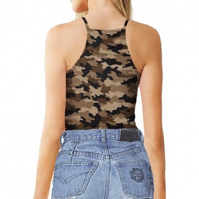 Shapewear Women's Scoop Neck/V Neck/Halter Racerback Tank Top Bodysuits Jumpsuits - Z1 1camo - C91904HNY65