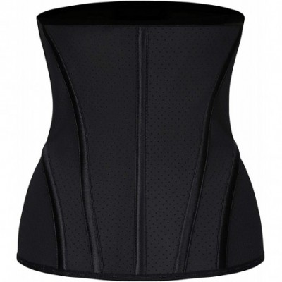 Shapewear Waist Trainer Oblique Steel Boned Breathable Corset Latex Cincher Hourglass Shaper for Women Workout 11 Bones 3 Hoo...