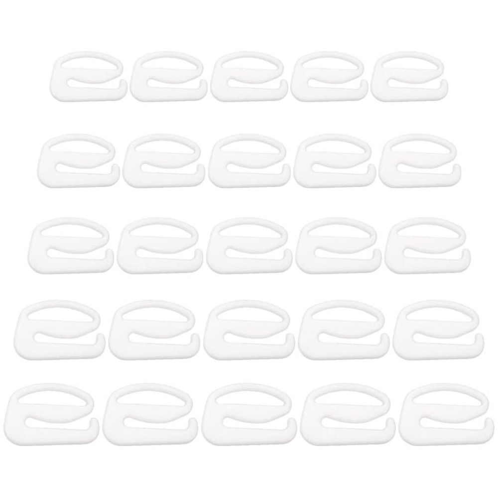 Accessories 250pcs Plastic Bra Strap Clips Racer Back Bra Extenders Non Slip Bra Strap Holders for Women (White) - White - C0...