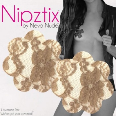 Accessories Lace Petal Nipztix Pasties Nipple Covers for Festivals Raves Medical Grade Adhesive Waterproof Made in USA - Toff...