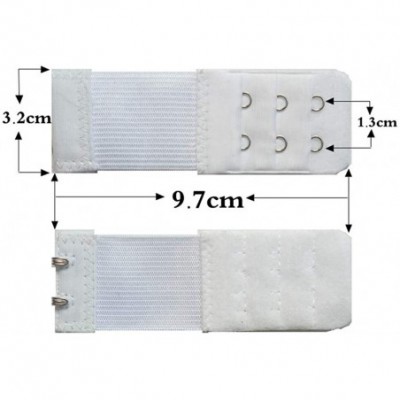 Accessories Women Bra Extender 3 Rows 2 Hooks Elastic Adjustable Lengthen Clasp for Underwear - White - C919DW28944