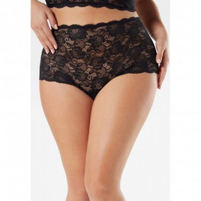 Panties Womens Lace Boyshorts - Black - 019 - Black - CM18LH7CYMU