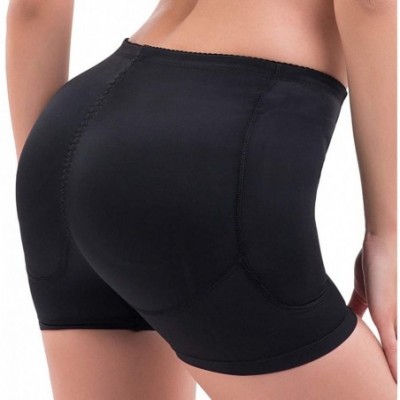 Tops Womens Leggings Shorts Removable Hip Pad Pad Filling Booster Panties Shaping High Waist Underwear Panties Black - C618WN...