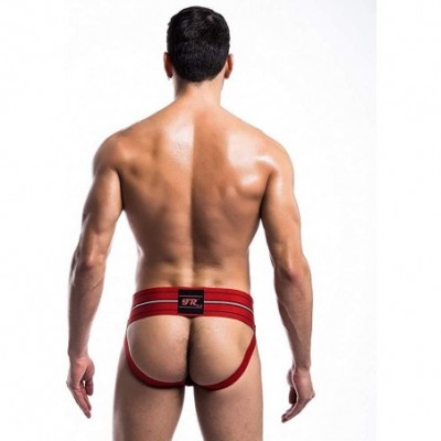 Boxer Briefs Mens Ultra Soft Athletic Supporter ock Strap Elastic Waistband Underwear - Red - C7193XYWSSS