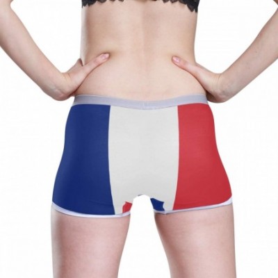 Panties Women's Seamless Boyshort Panties Dominican Republic Flag Underwear Stretch Boxer Briefs - Flag of France - CM18T2NLTAM