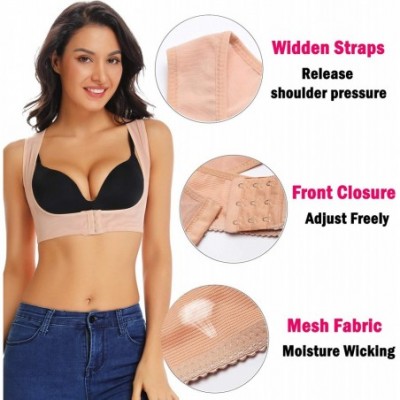 Shapewear Chest Brace Up for Women Posture Corrector Shapewear Tops Breast Support X Back Shaper - Nude - CU1992LHZYQ