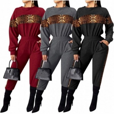 Thermal Underwear Fashion 2 Piece Outfit Women Casual Tracksuit Long Sleeve Sport Tops+Long Pants Set - C-wine - CA193OMTQRK