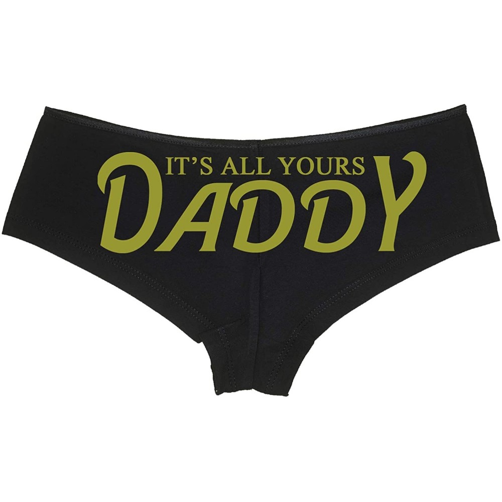 Panties It's All Yours Daddy Boyshort Panties for Daddy's Girl DDLG - Gold - C418LQTA0M8