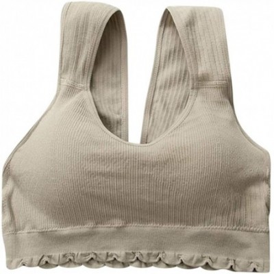 Tops Sexy Tube Top Bra No Rims Underwears Vest Style Yoga Sports Base Underwears - Green - C91908WCO5Y