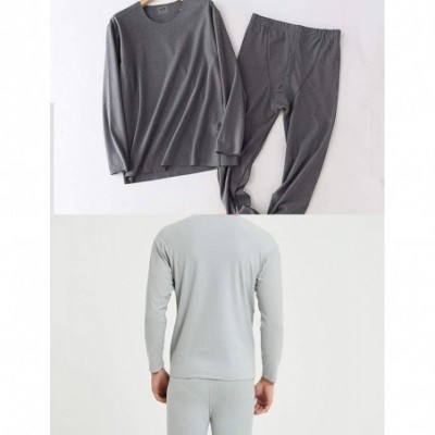 Thermal Underwear Men's Long Sleeve Top and Long Trousers Thermal Sets - Red - CJ196TXQ78D