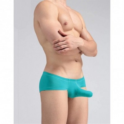 Bikinis Sexy Boxer Briefs - Mens Sheath Trunk Shorts Underwear Bikini - Green - CC192DC69Q0