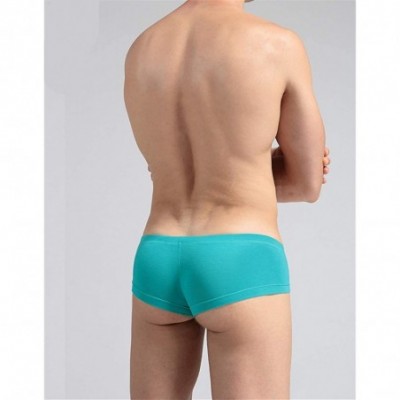 Bikinis Sexy Boxer Briefs - Mens Sheath Trunk Shorts Underwear Bikini - Green - CC192DC69Q0